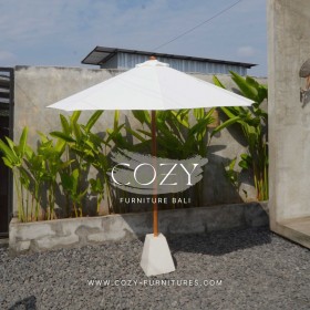 UMBRELLA 250CM - SUNBEAM AWNING ACRYLIC FABRIC - WHITE 