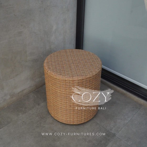ROUND TABLE 40CM HONEY WICKER SR