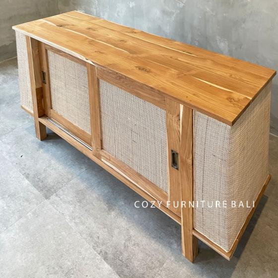 BUFFET WOOD + RATTAN