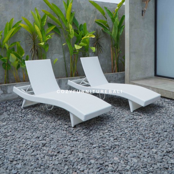 Pool Lounger Type 04 - COLOR PURE WHITE