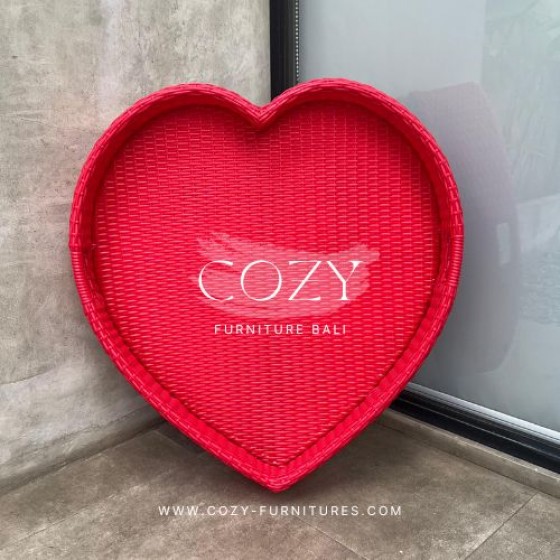 Floating Tray - LOVE 75X75CM - RED